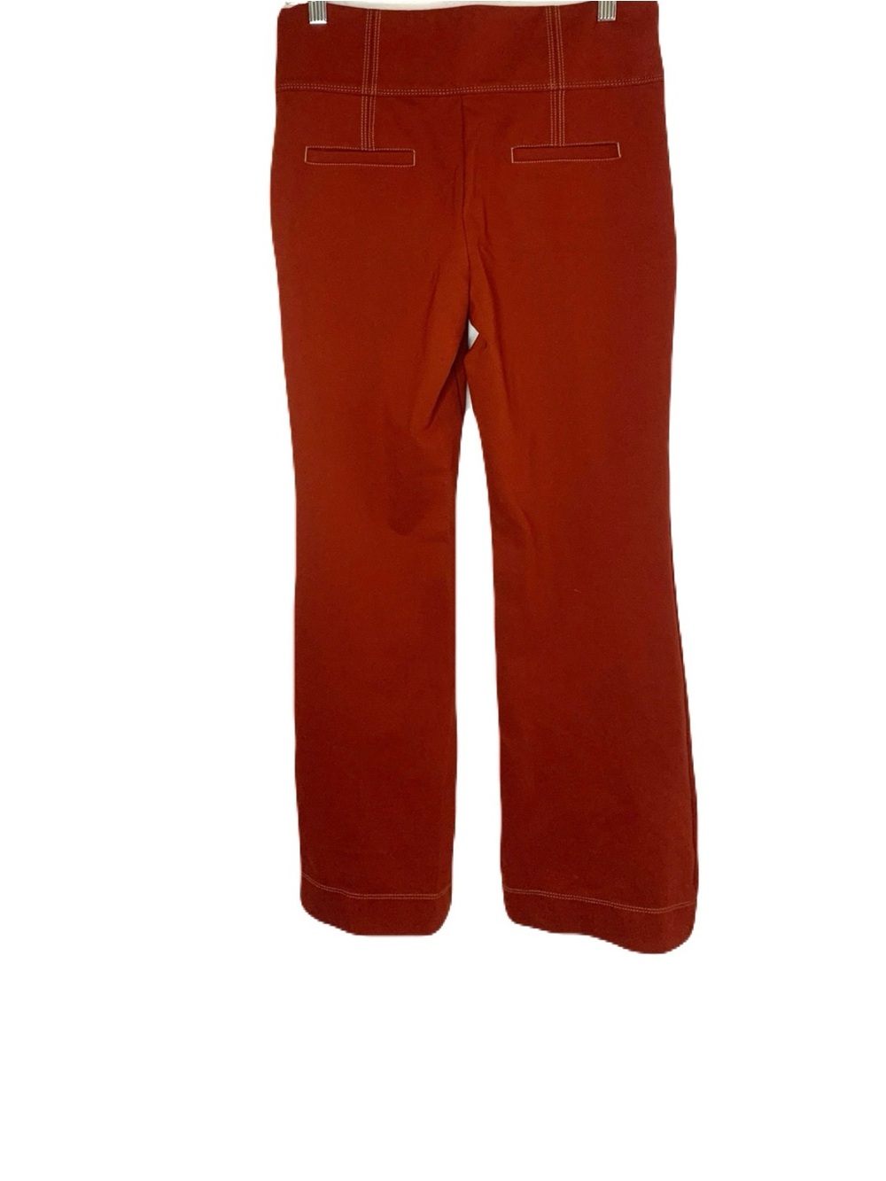 The Essentials Trouser by Anthropologie 8 Women's in Deep Rust Contrast Stitch
